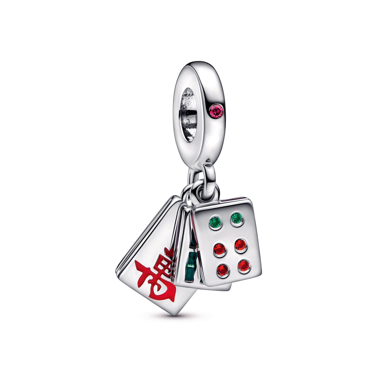 Dangle Charm – Sterling Silver – Mahjong Triple