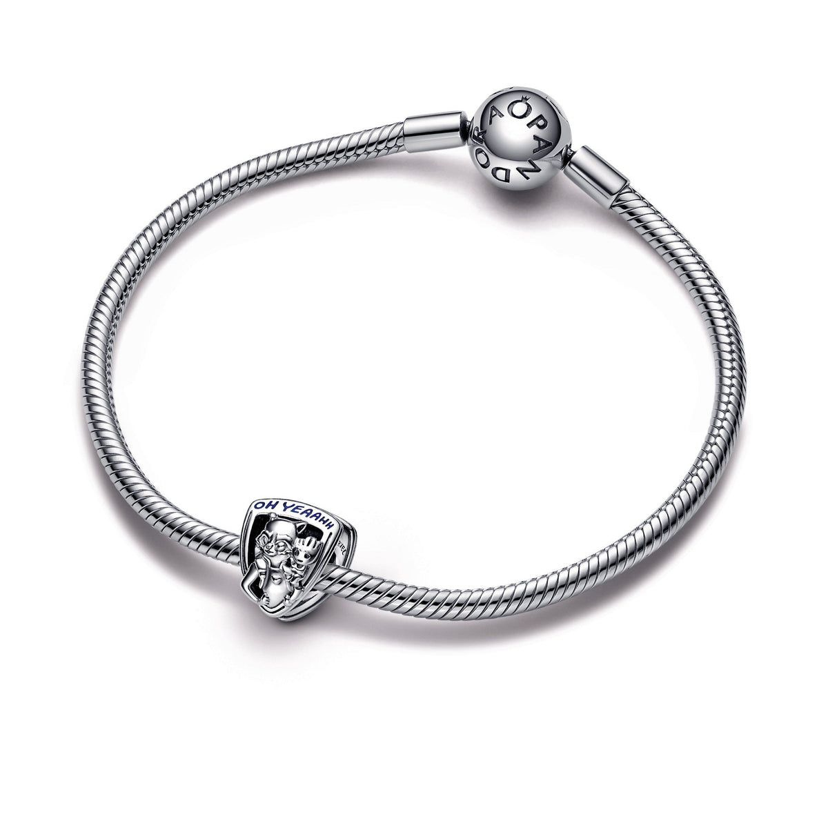 Charm – Sterling Silver – Marvel Guardians of the Galaxy Rocket Raccoon & Groot Emblem