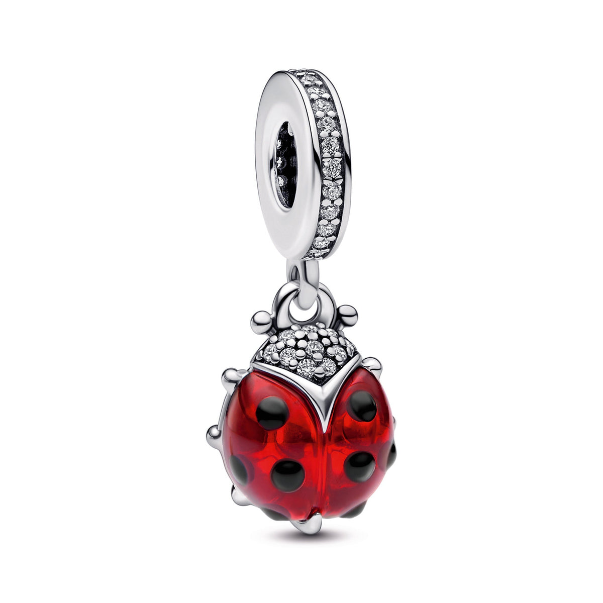 Dangle Charm – Sterling Silver – Red Ladybird