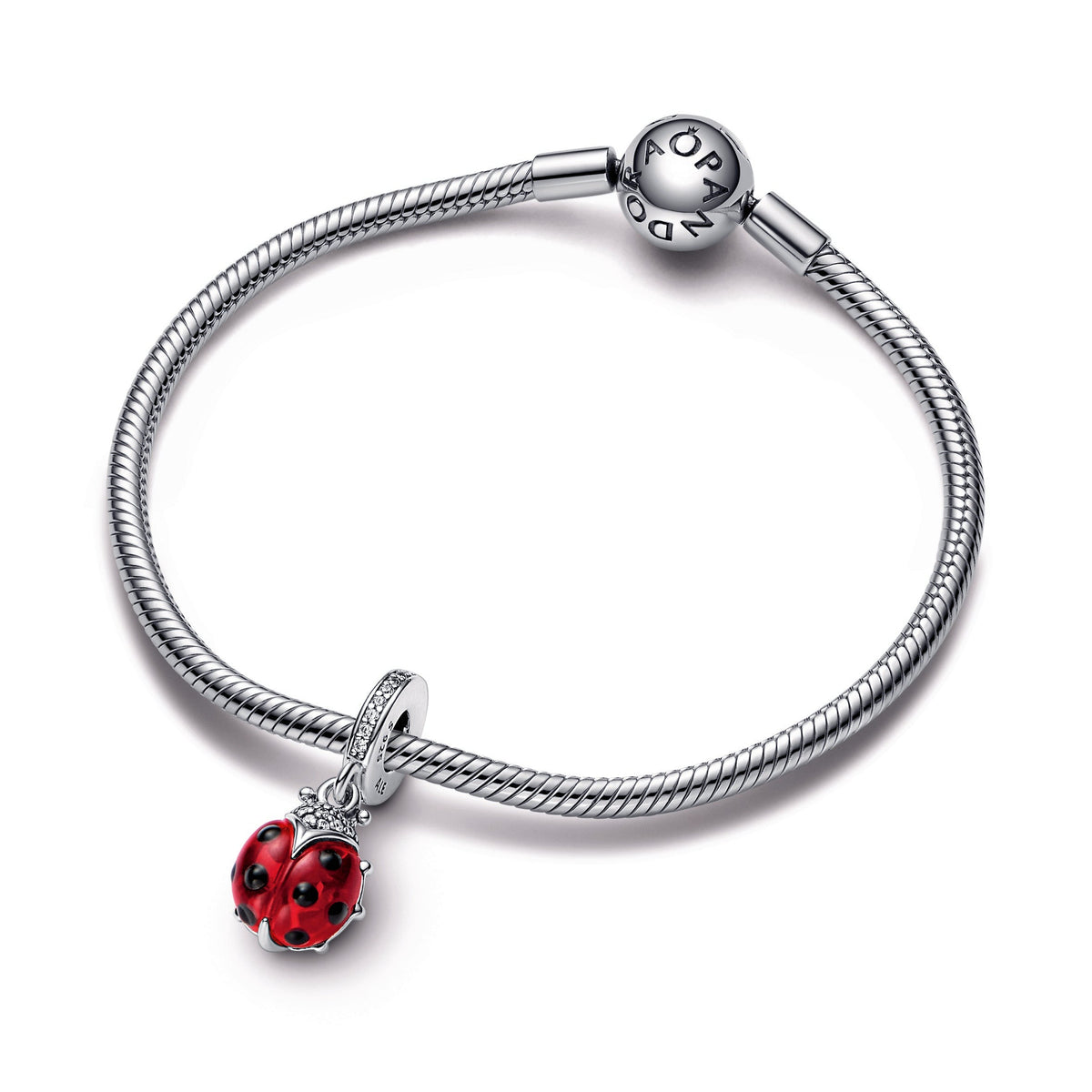 Dangle Charm – Sterling Silver – Red Ladybird