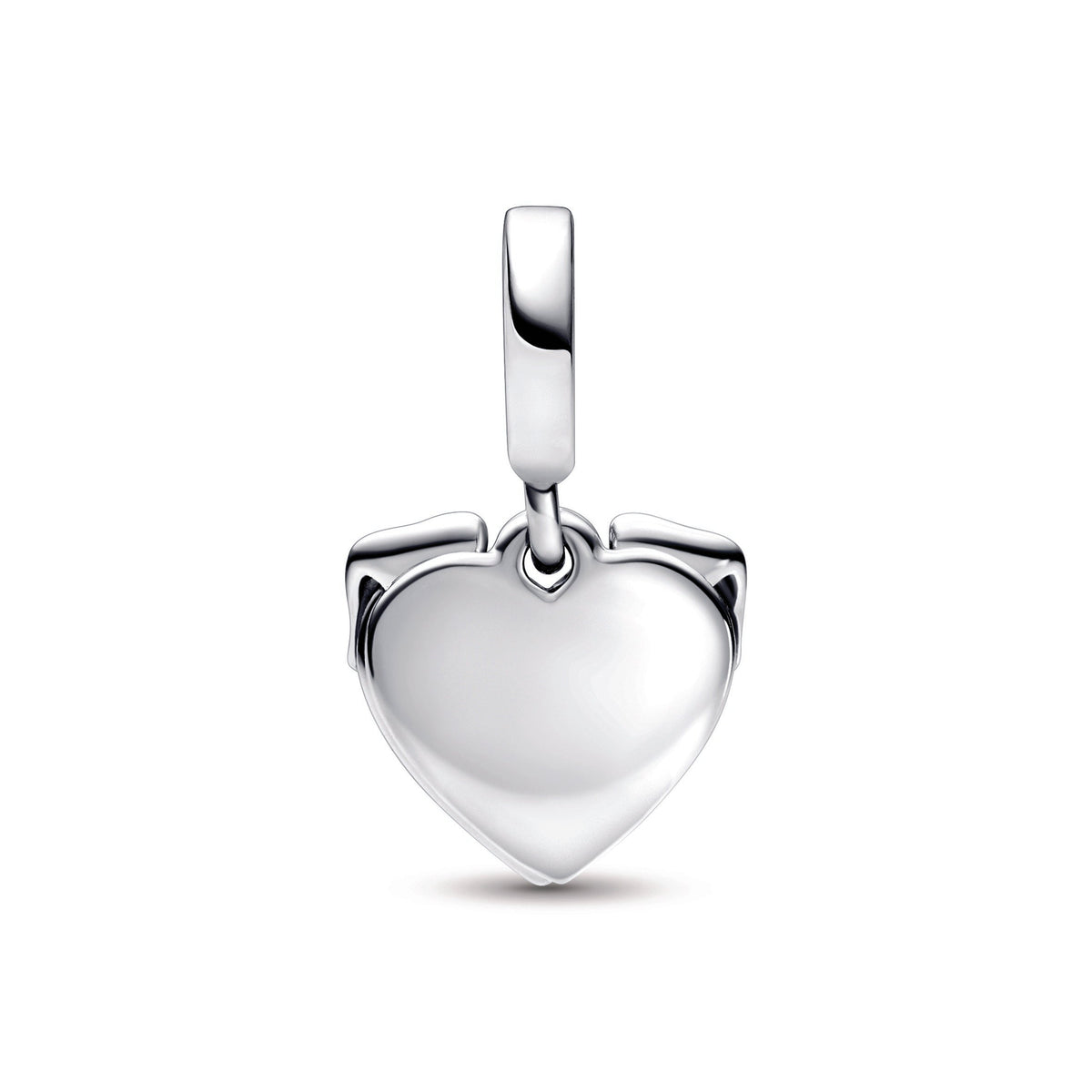 Dangle Charm – Sterling Silver – Heart & Dog Double