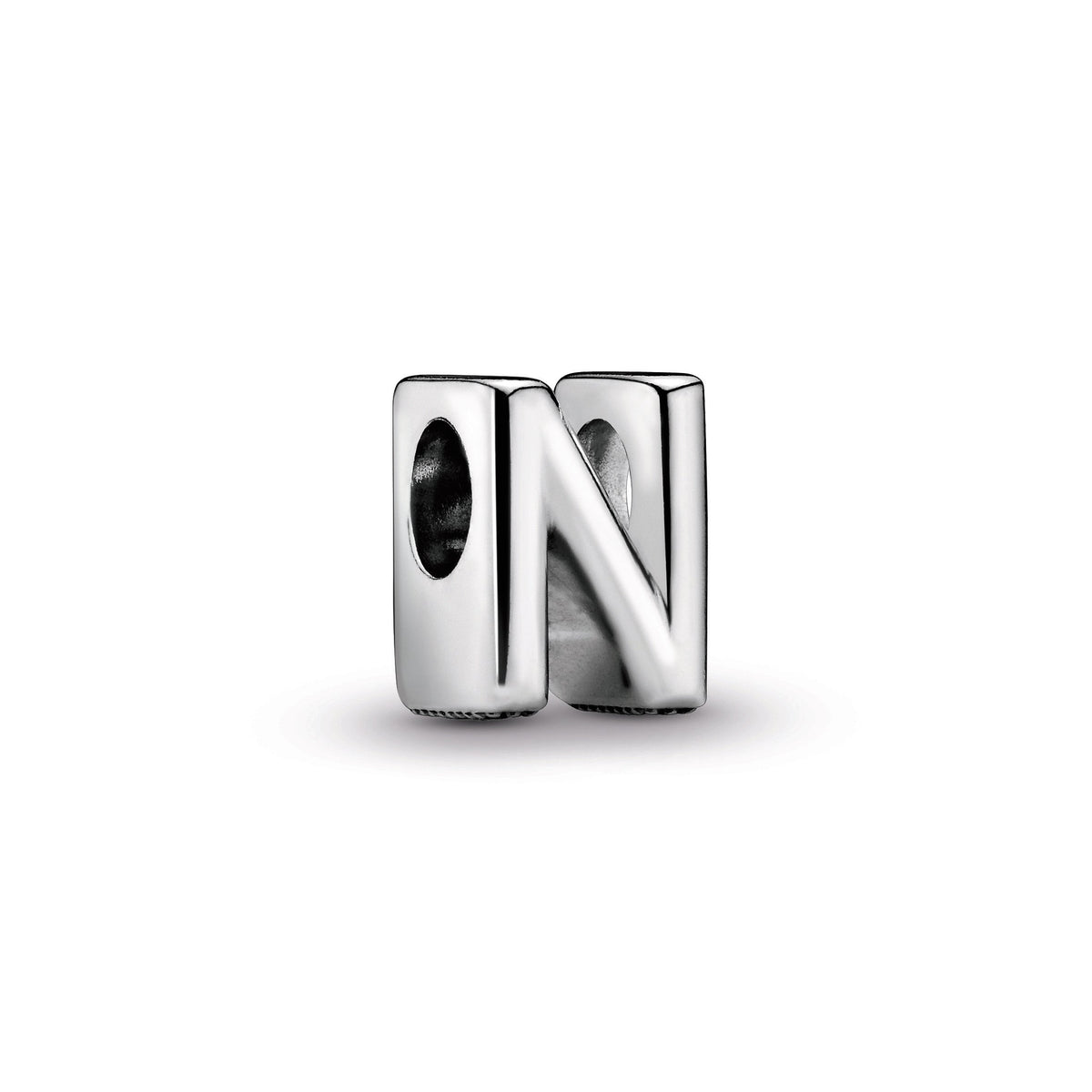 Charm – Sterling Silver – Letter N Alphabet