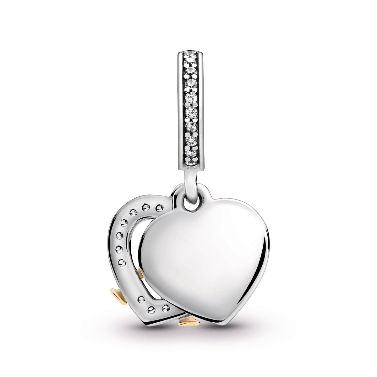 Dangle Charm – Sterling Silver – Two-tone Happy Anniversary