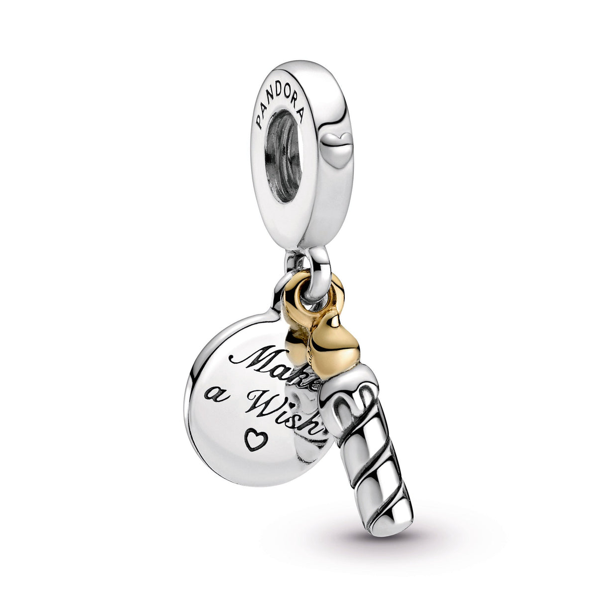 Dangle Charm – Sterling Silver – Two-tone Birthday Candle
