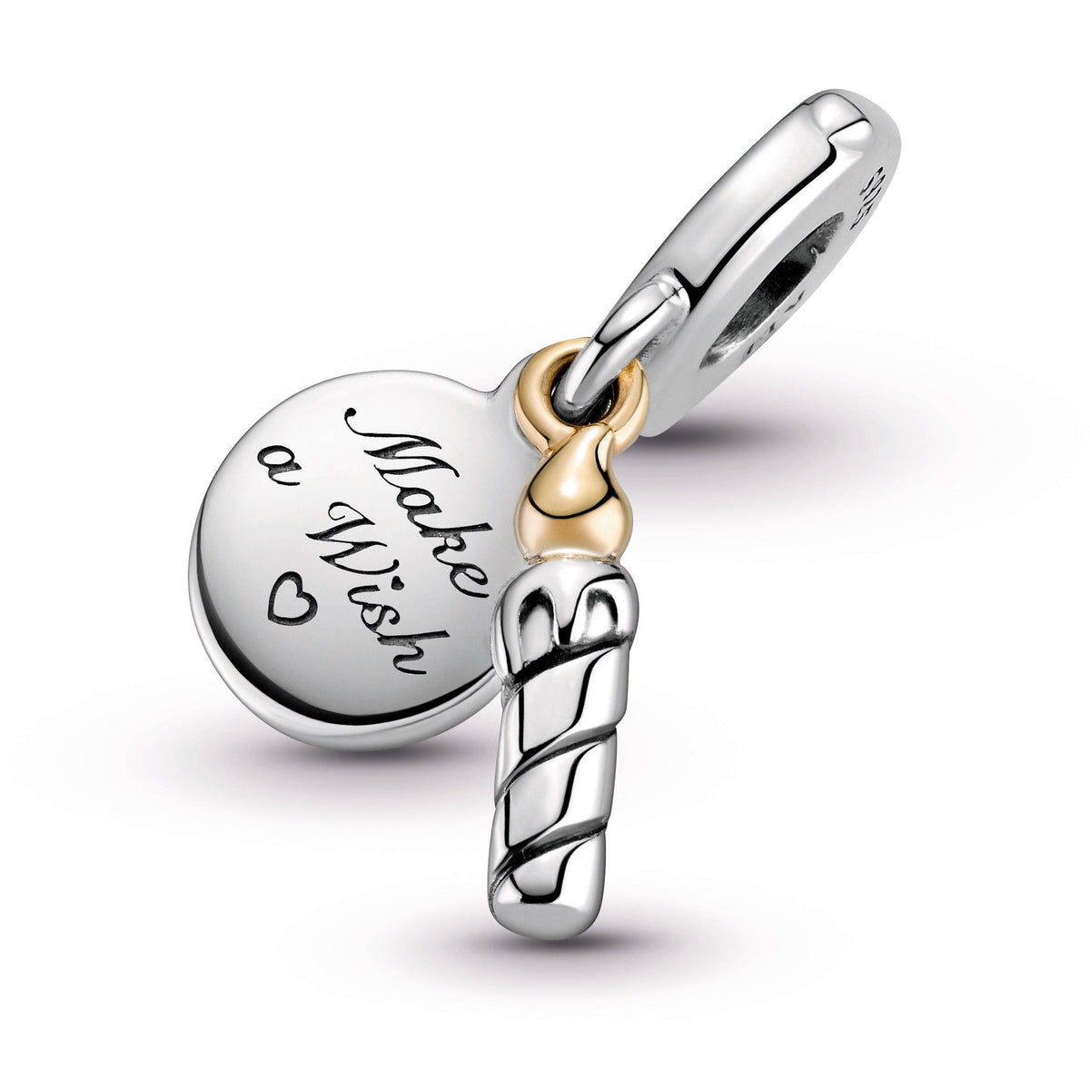 Dangle Charm – Sterling Silver – Two-tone Birthday Candle