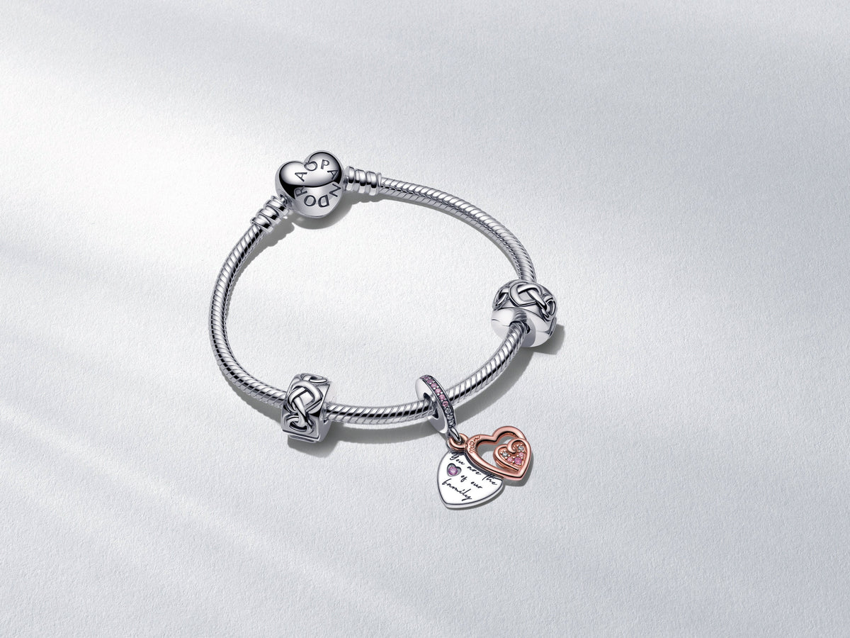 Bracelet – 14k Rose Gold-Plated – Entwined Infinite Hearts Full Gift Set
