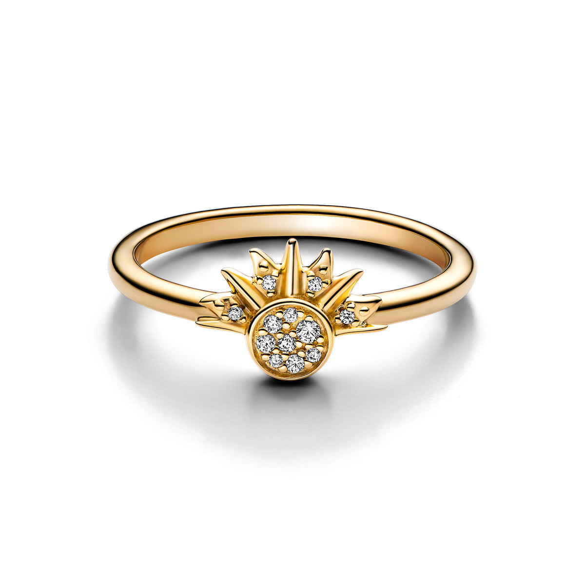 Ring – 14k Gold-Plated – Celestial Sparkling Sun