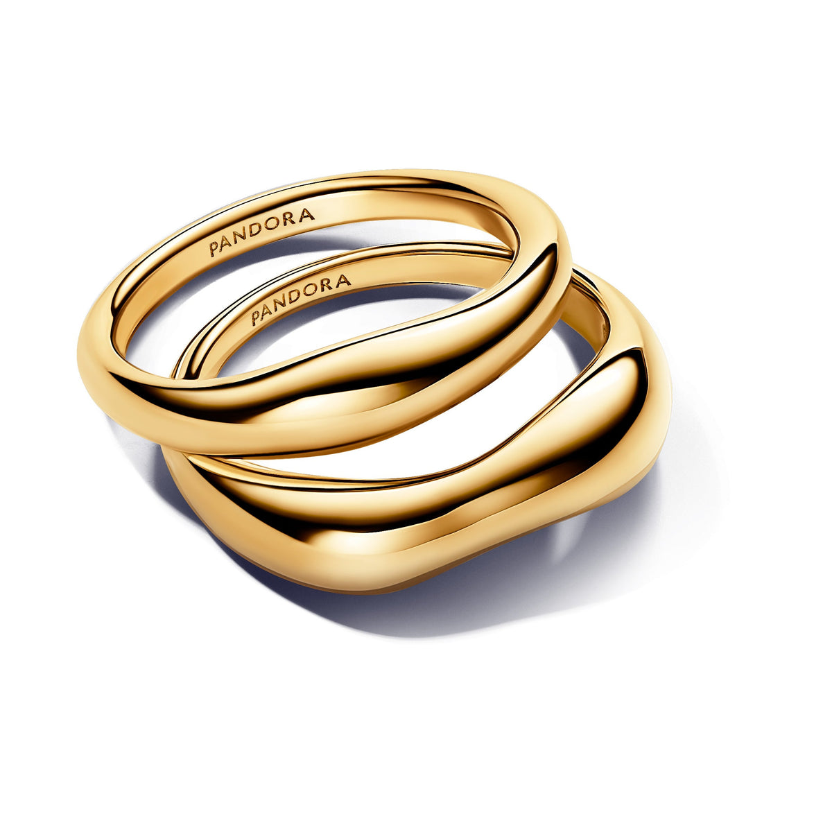 Ring – 14k Gold-Plated – Organically Shaped Stacking Rings