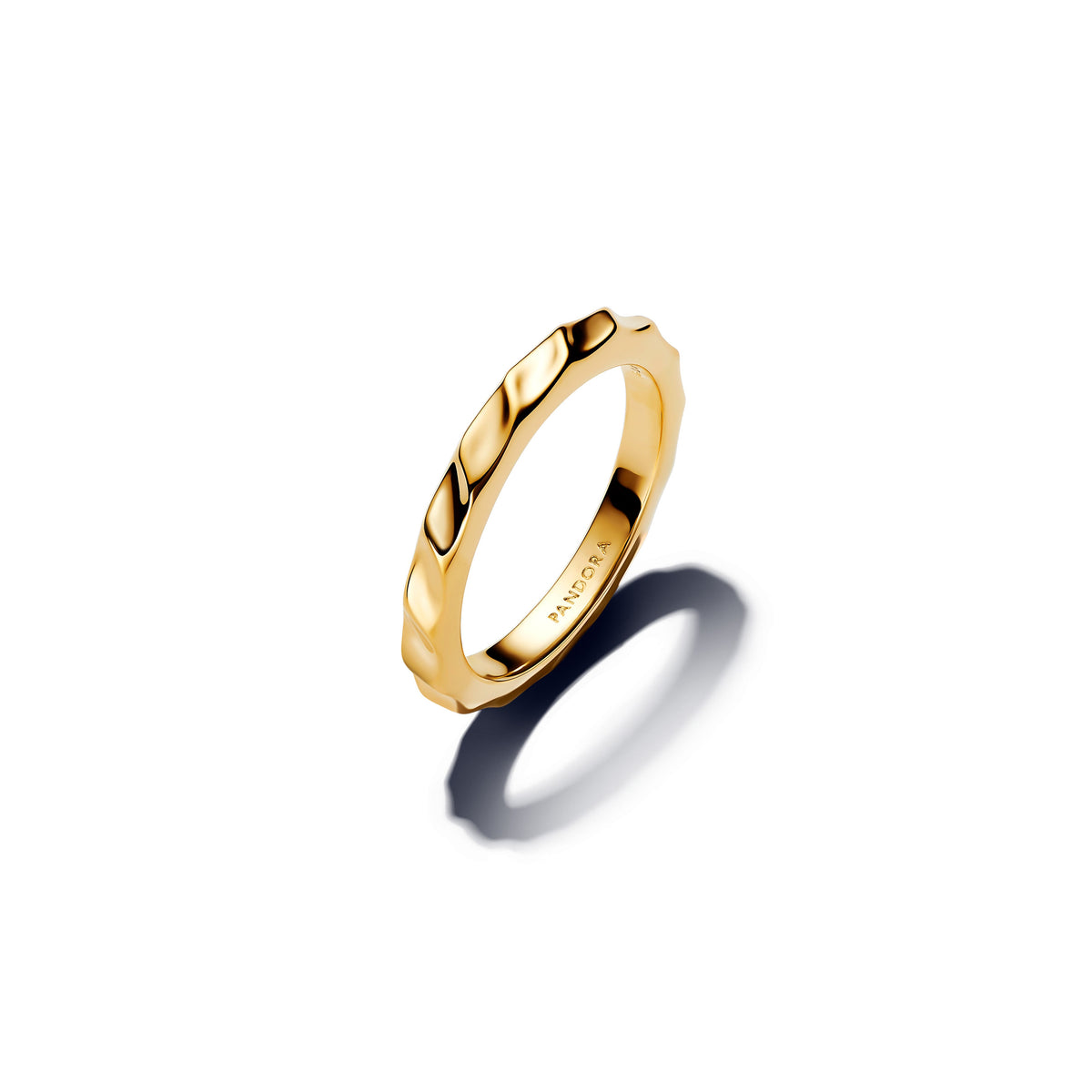 Ring – 14k Gold-Plated – Rippled Band