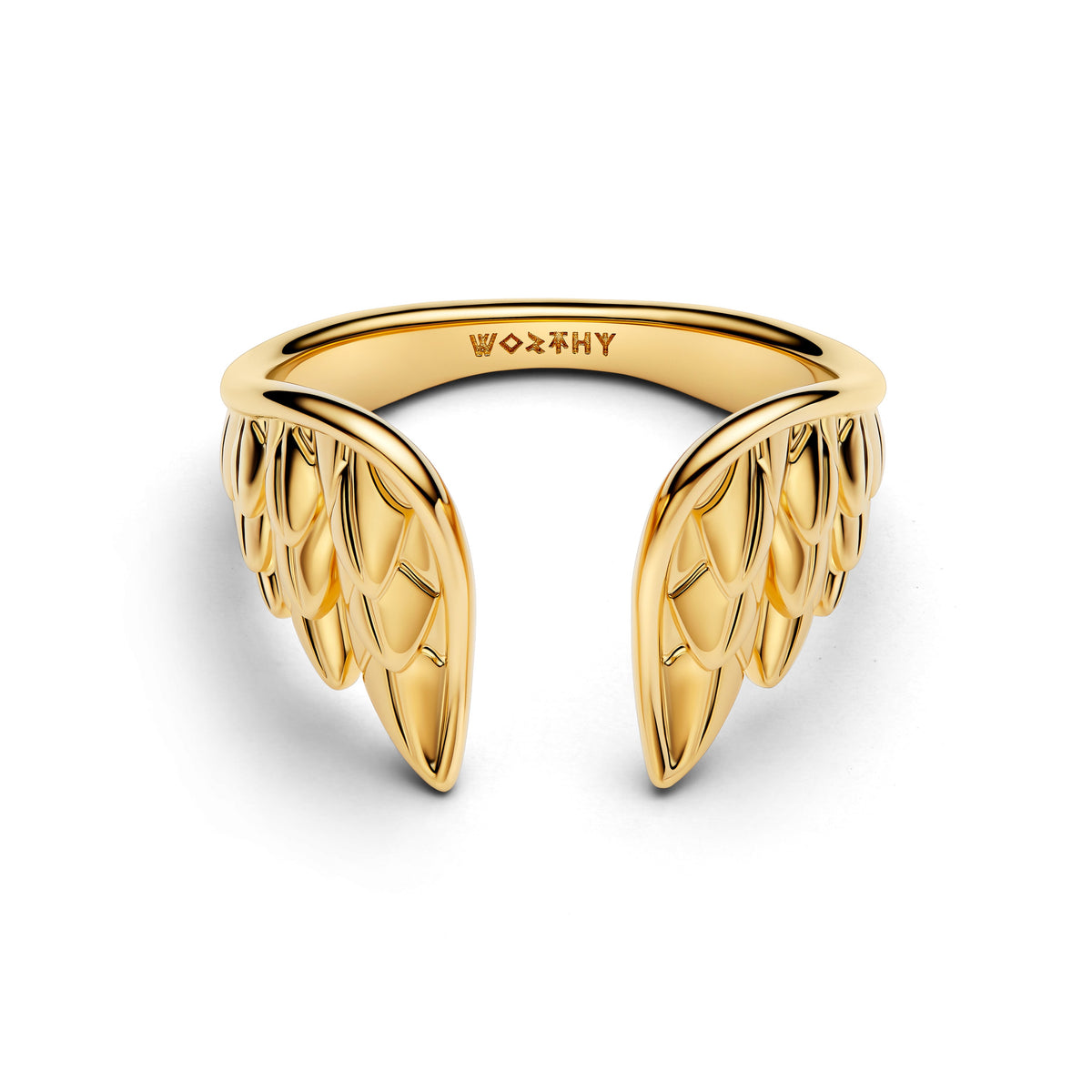 Ring – 14k Gold-Plated – Marvel Thor Wings Open