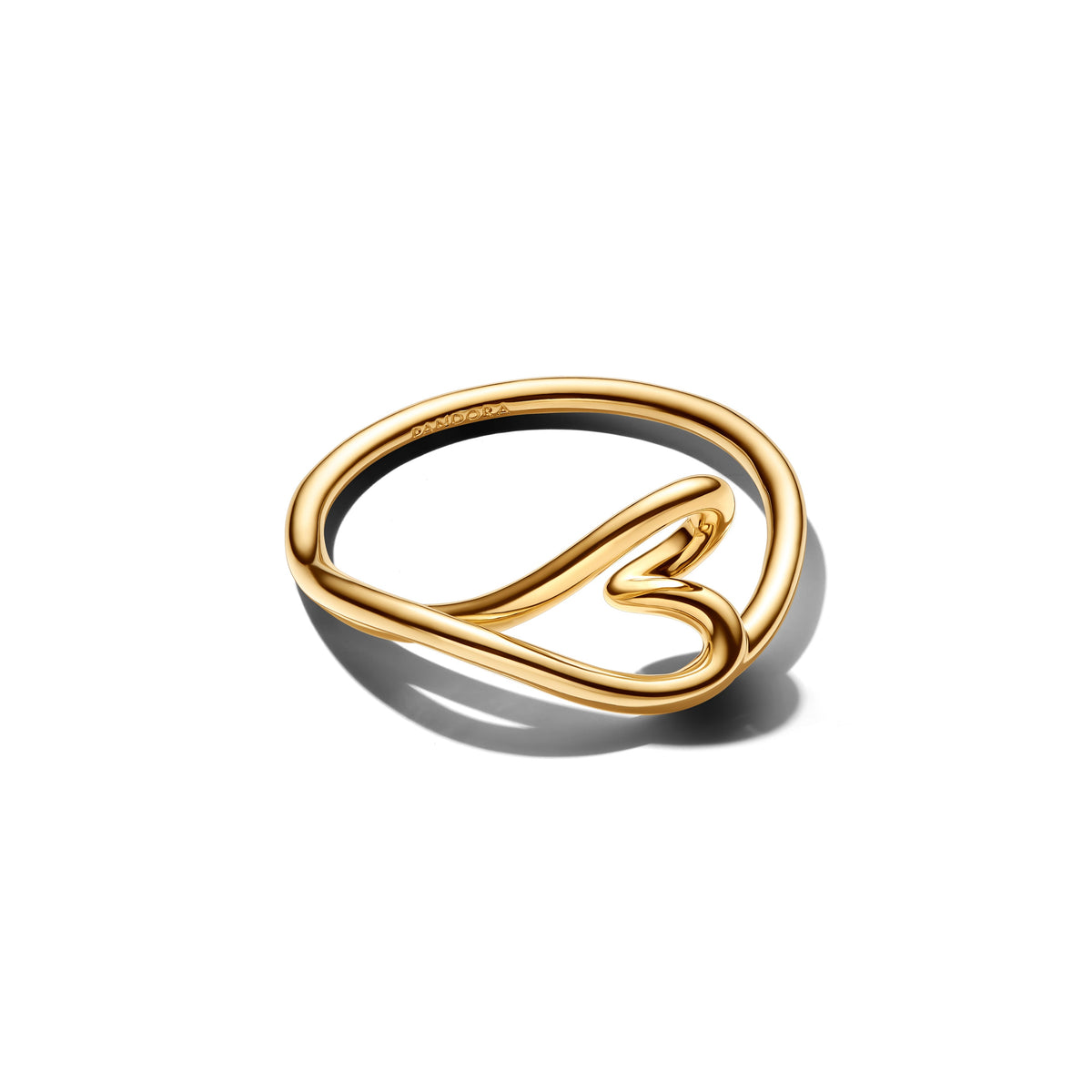 Ring – 14k Gold-Plated – Organically Shaped Heart Small