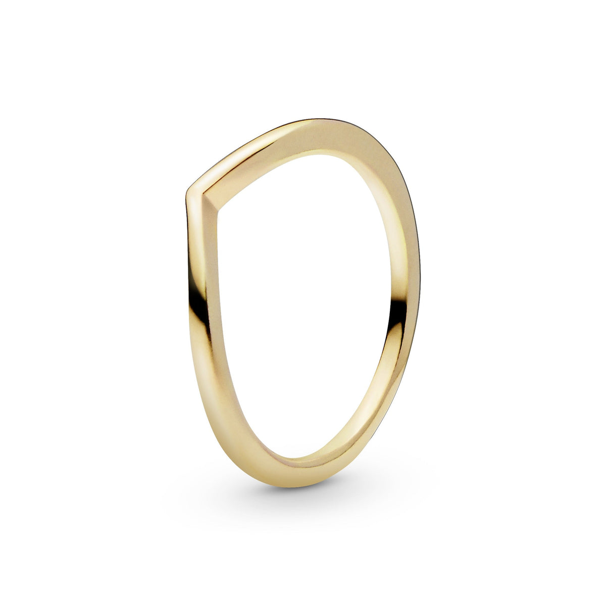 Ring – 14k Gold-Plated – Polished Wishbone