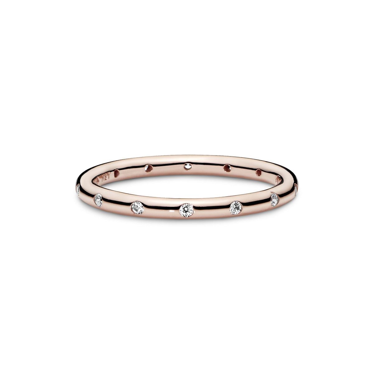 Ring – 14k Rose Gold-Plated – Simple Sparkling Band
