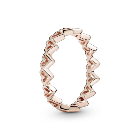 Ring – 14k Rose Gold-Plated – Freehand Hearts