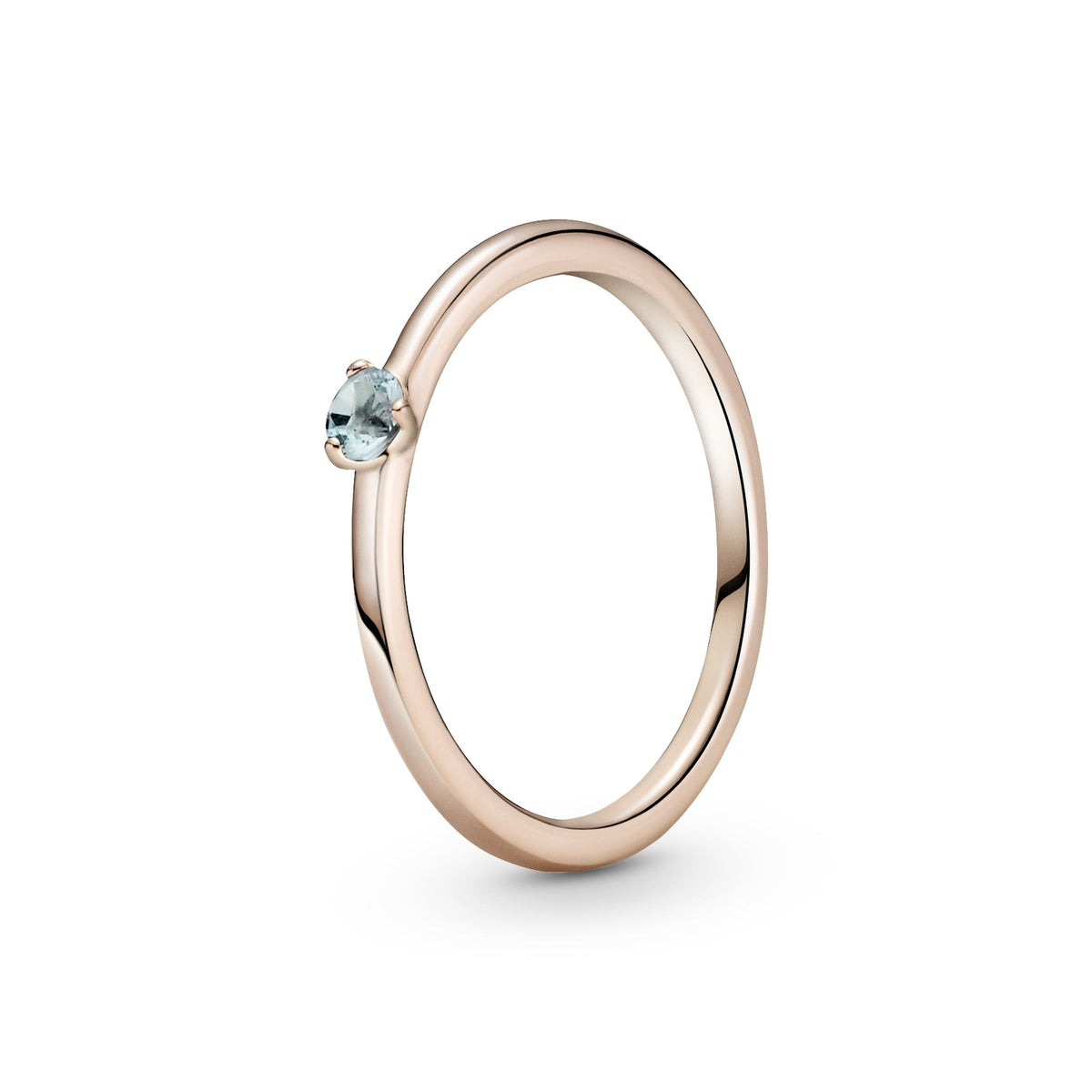 Ring – Sterling Silver – Light Blue Solitaire
