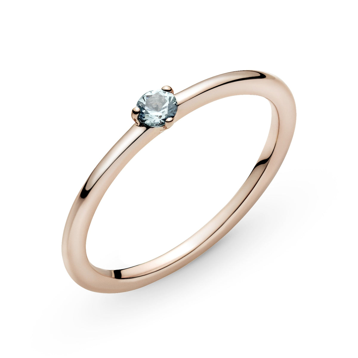 Ring – Sterling Silver – Light Blue Solitaire