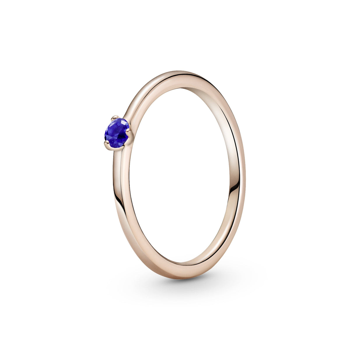 Ring – 14k Rose Gold-Plated – Stellar Blue Solitaire