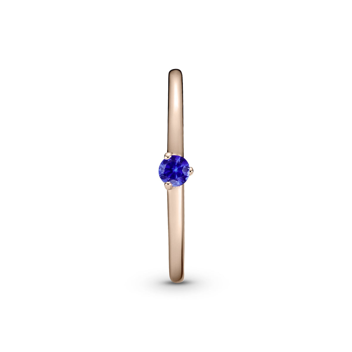 Ring – 14k Rose Gold-Plated – Stellar Blue Solitaire