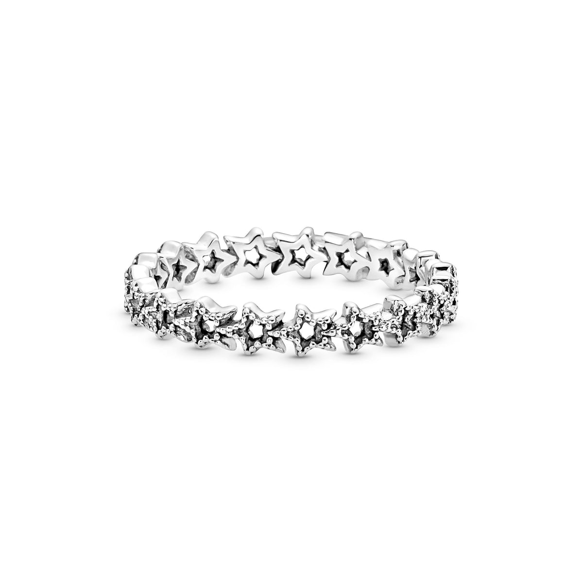 Ring – Sterling Silver – Band of Asymmetric Stars