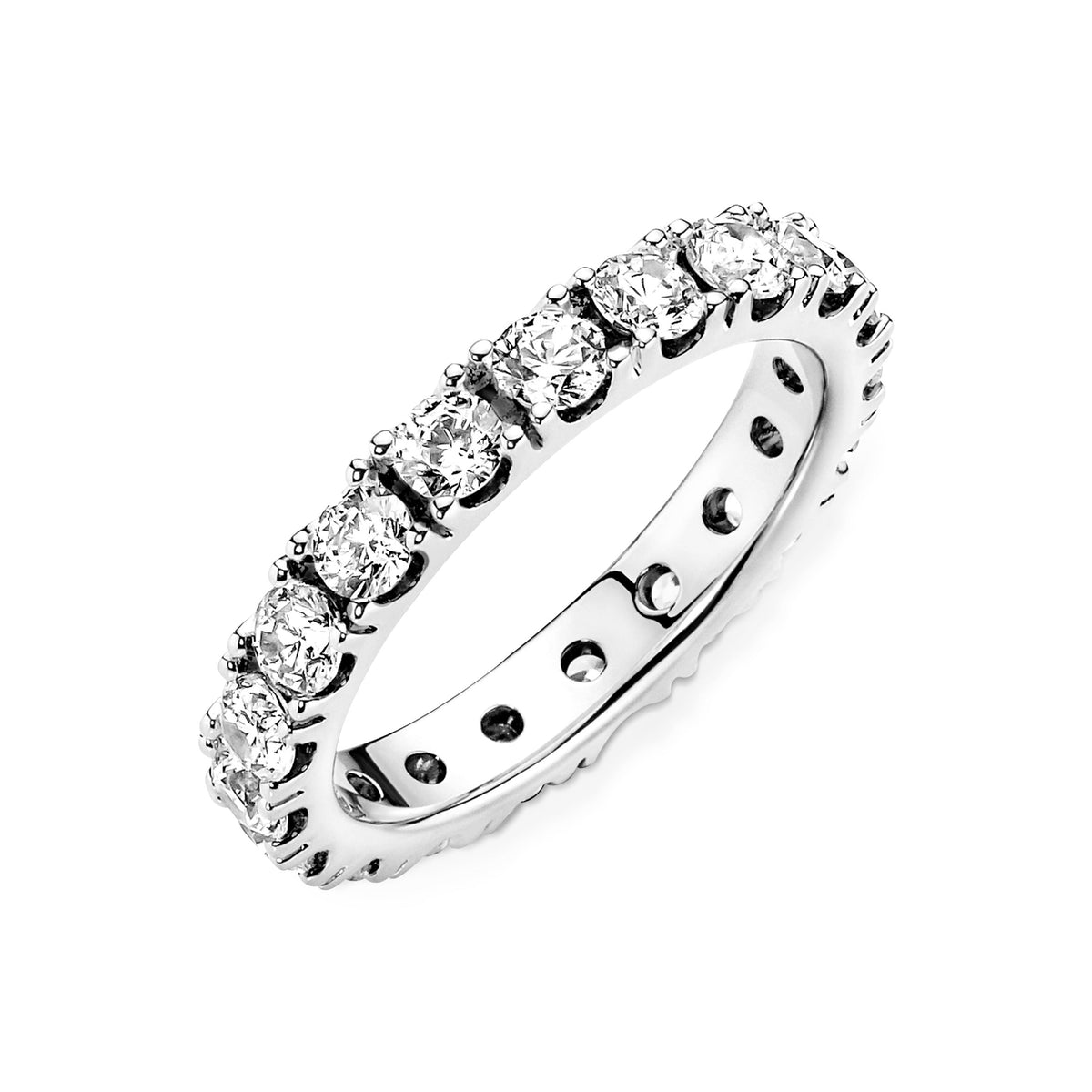 Ring – Sterling Silver – Sparkling Row Eternity
