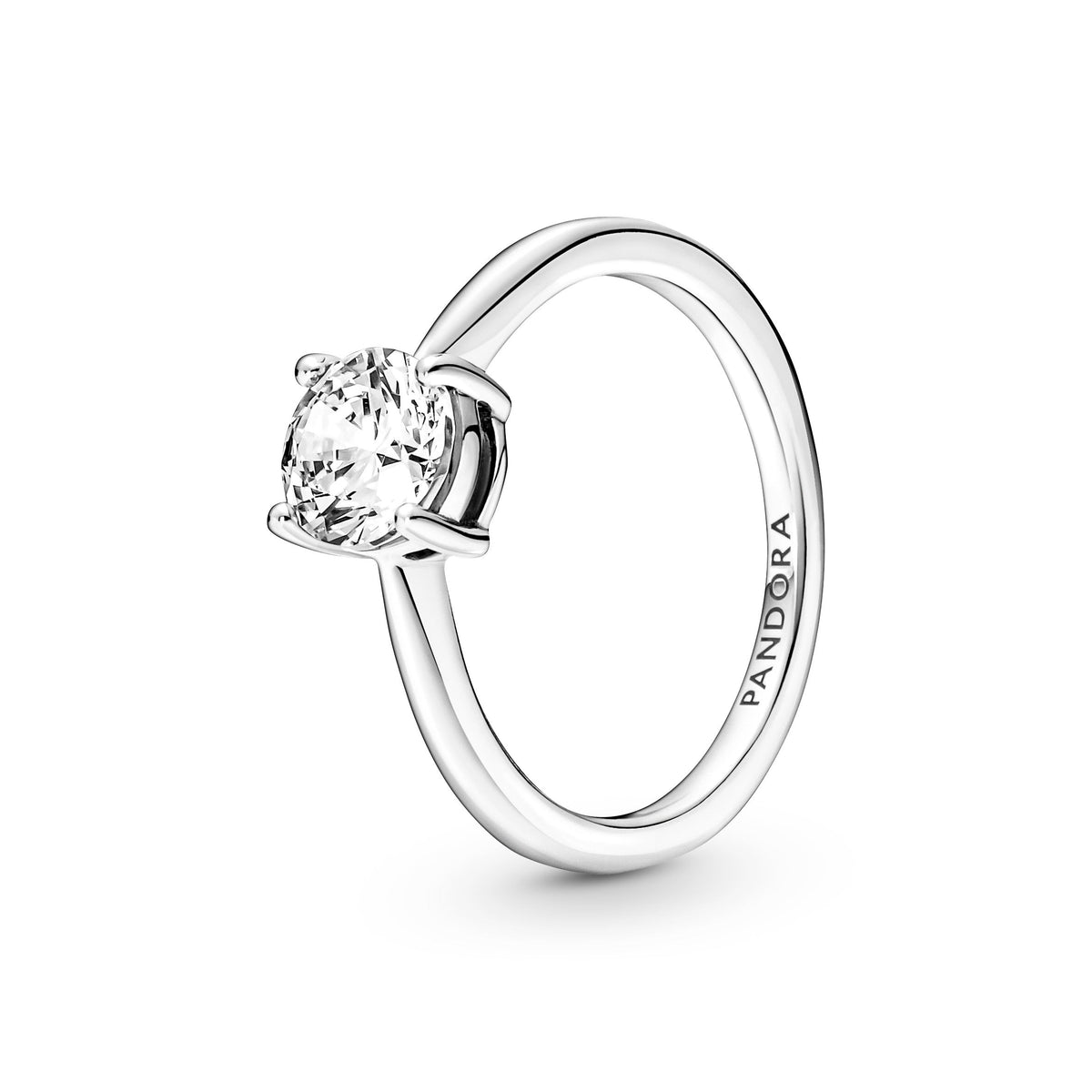 Ring – Sterling Silver – Sparkling Solitaire