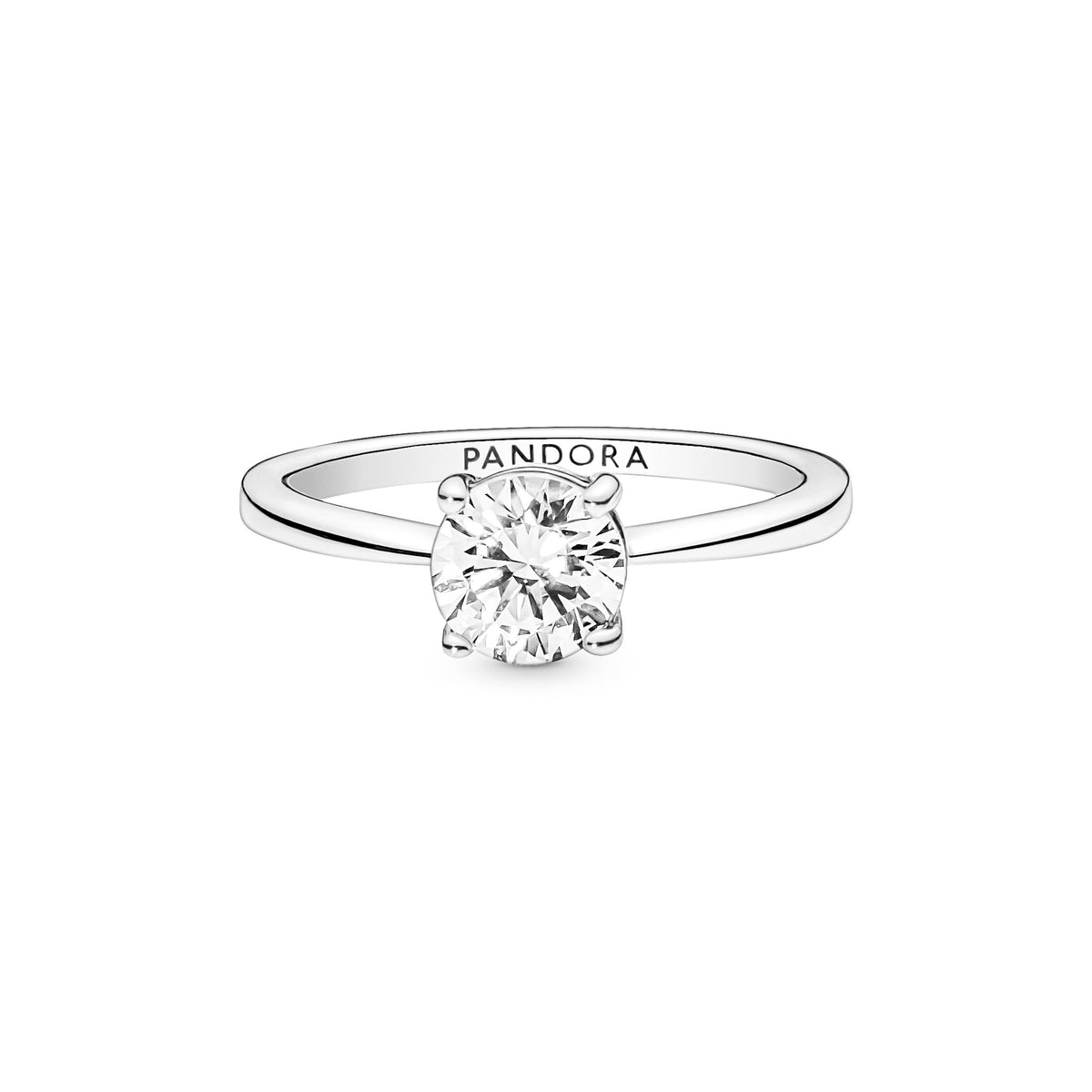Ring – Sterling Silver – Sparkling Solitaire