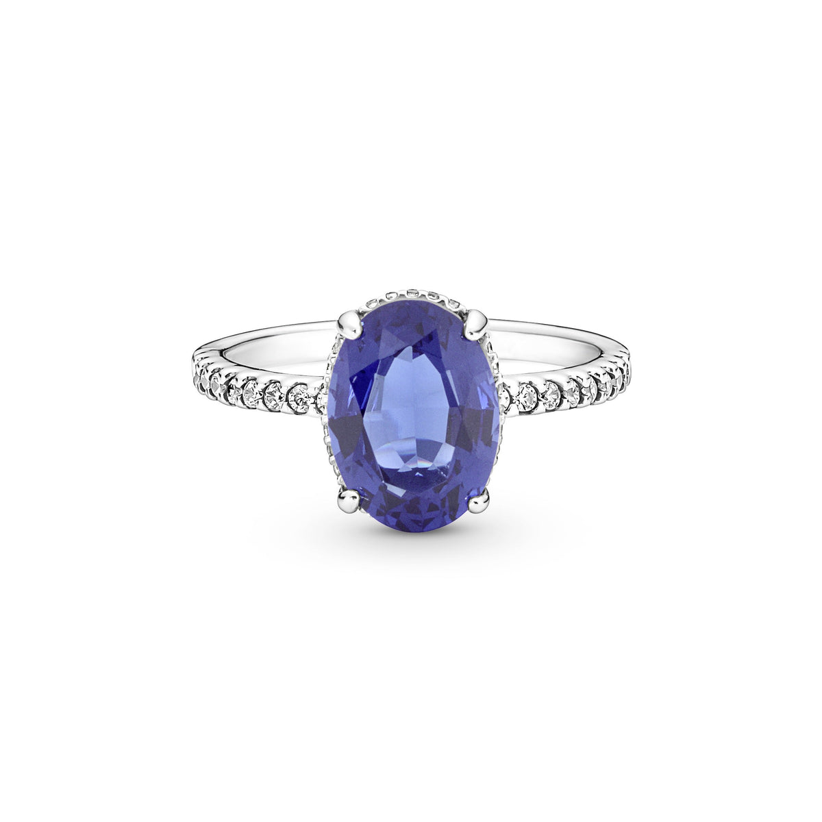 Ring – Sterling Silver – Sparkling Statement Halo
