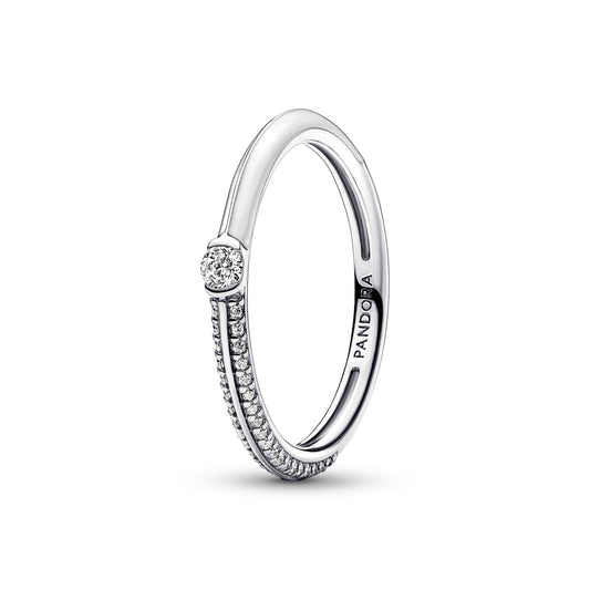 Ring – Sterling Silver – Pandora ME Pavé & White Dual