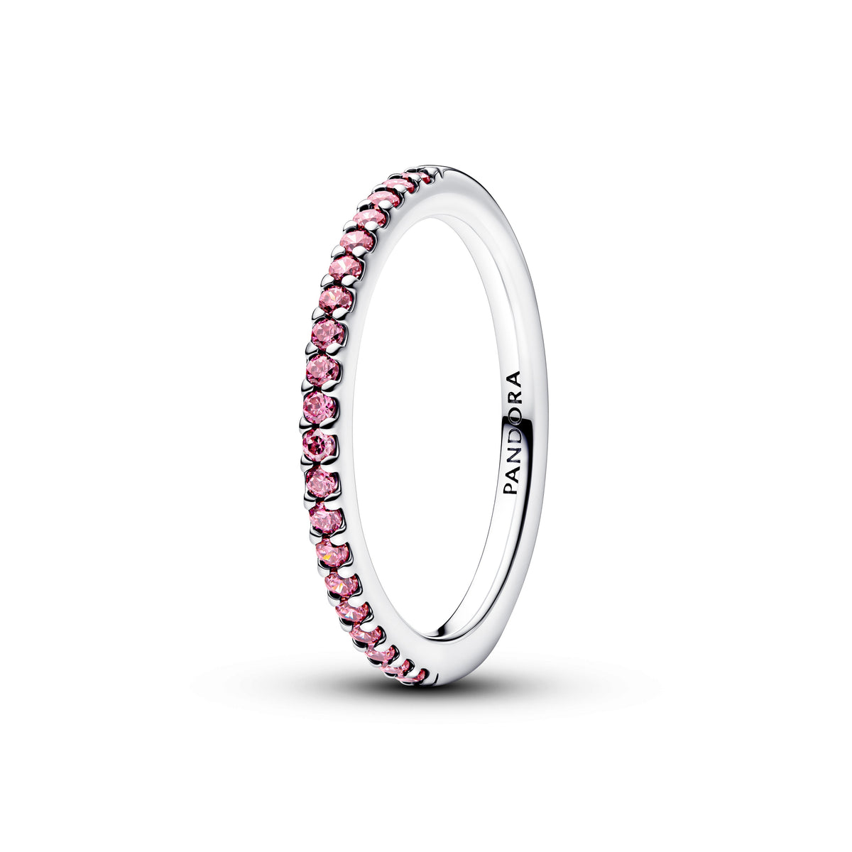 Ring – Sterling Silver – Sparkling Pink Band