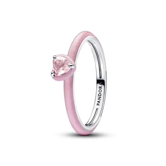Ring – Sterling Silver – Pink Chakra Heart
