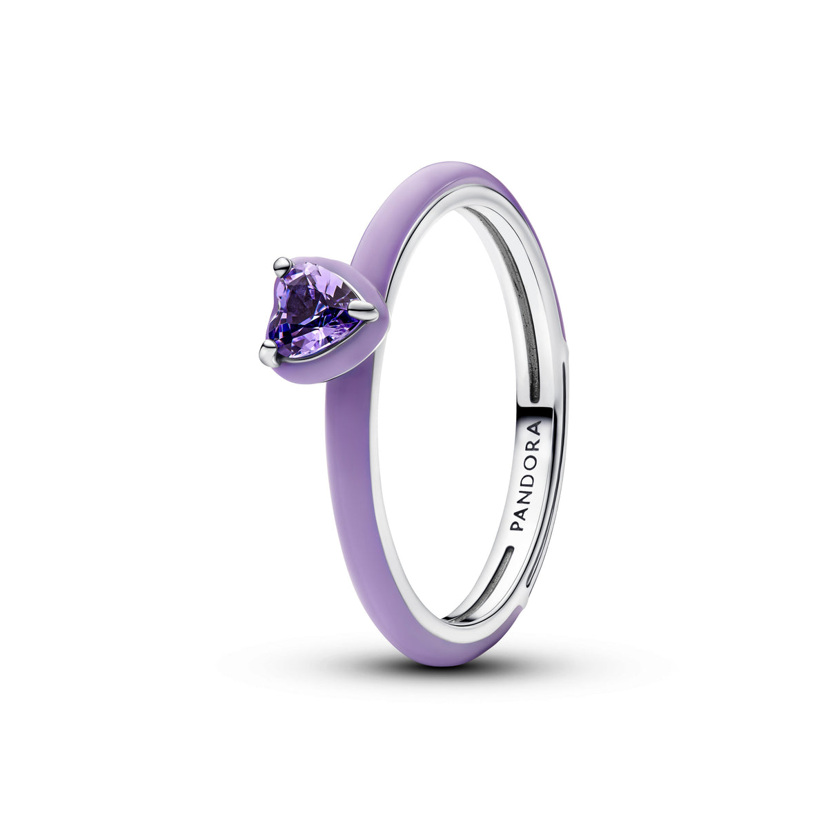 Ring – Sterling Silver – Purple Chakra Heart