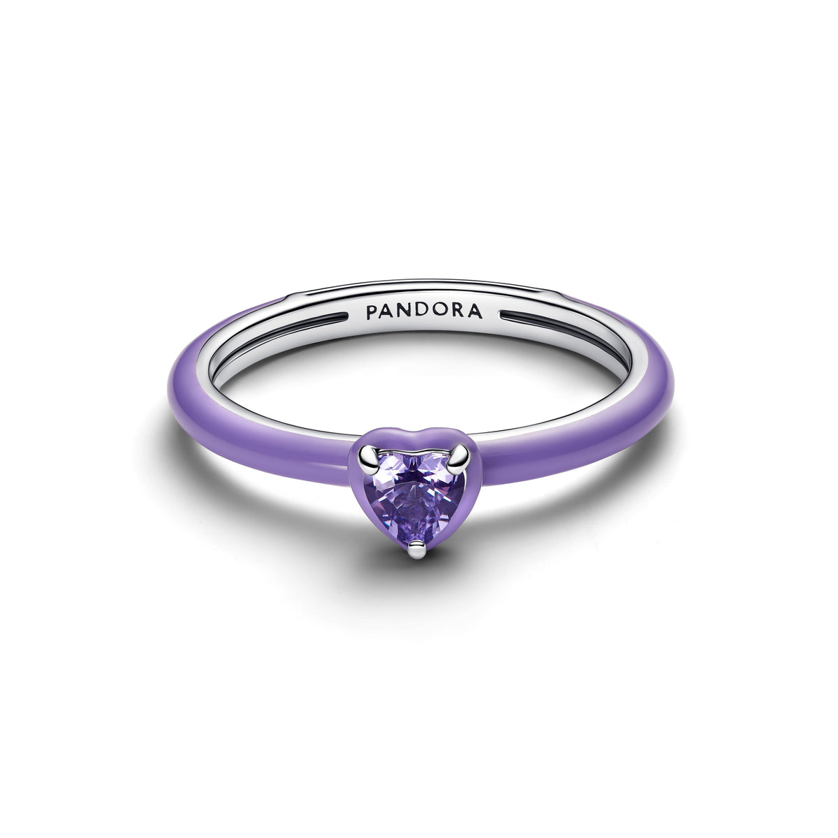 Ring – Sterling Silver – Purple Chakra Heart