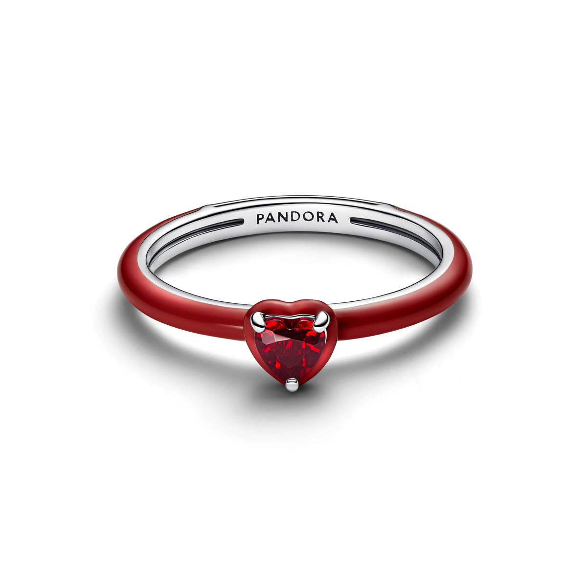 Ring – Sterling Silver – Red Chakra Heart