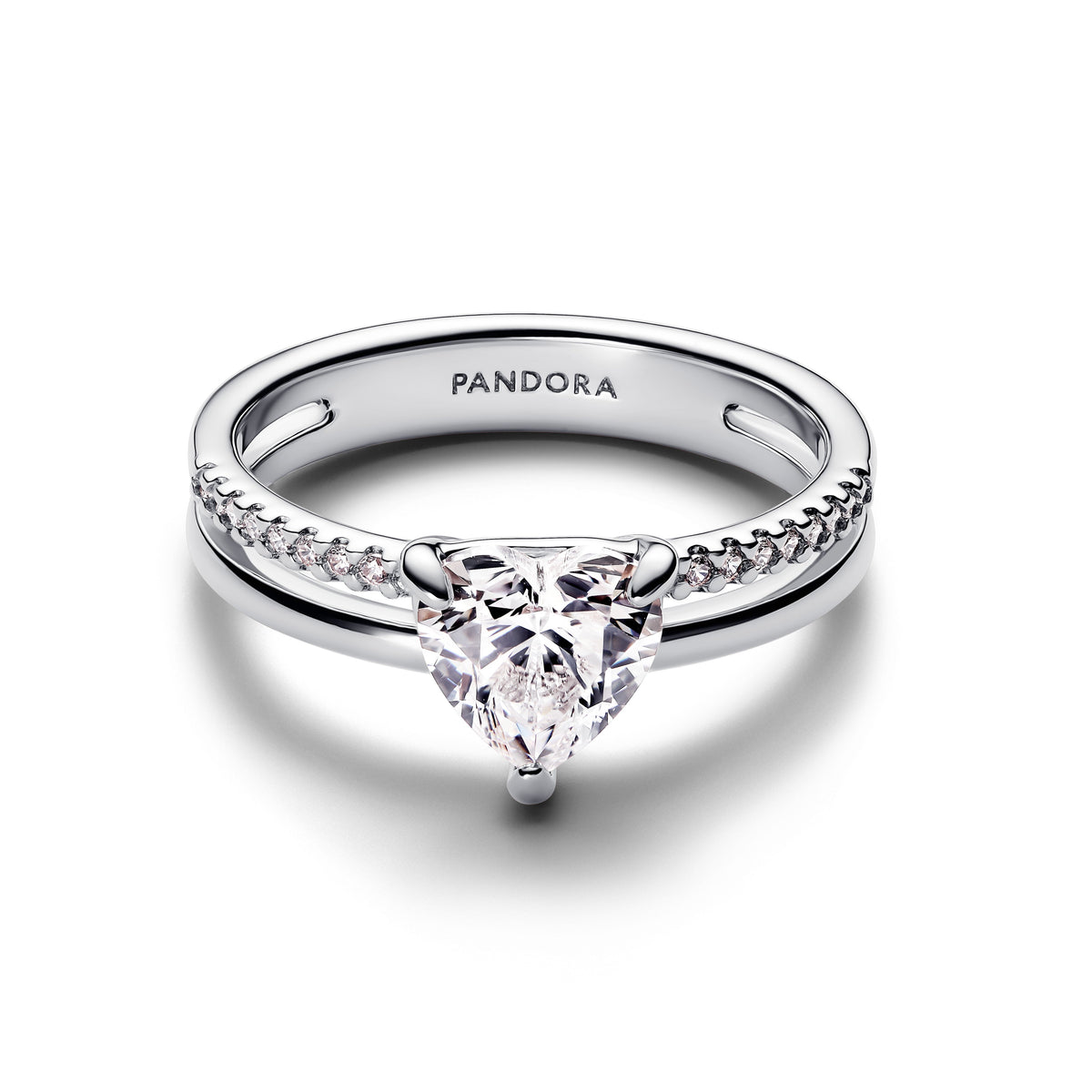 Ring – Sterling Silver – Double Band Heart