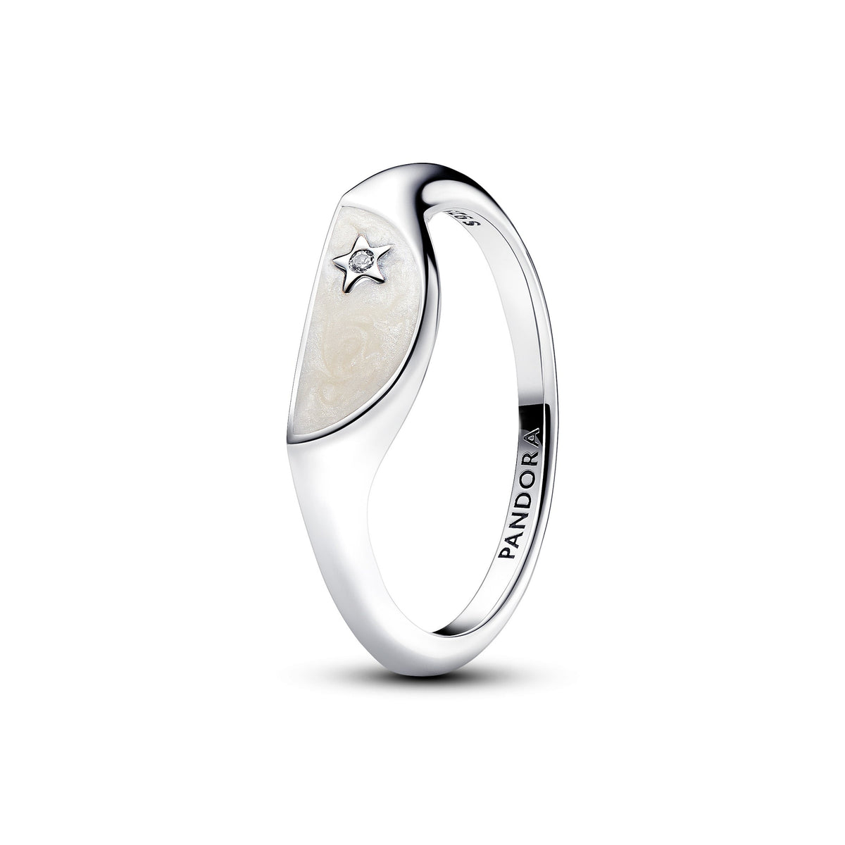 Ring – 14k Gold-Plated – Pandora ME Halved Enamel Signet