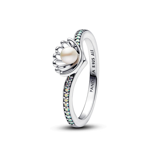 Ring – Sterling Silver – Disney Princess Ariel Shell Treated Freshwater Cultured Pearl