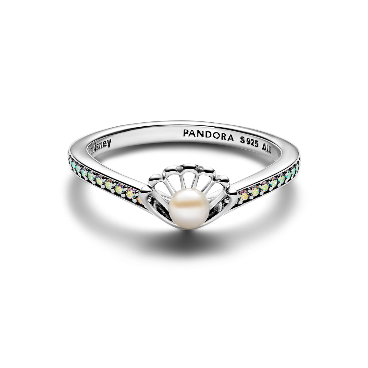 Ring – Sterling Silver – Disney Princess Ariel Shell Treated Freshwater Cultured Pearl
