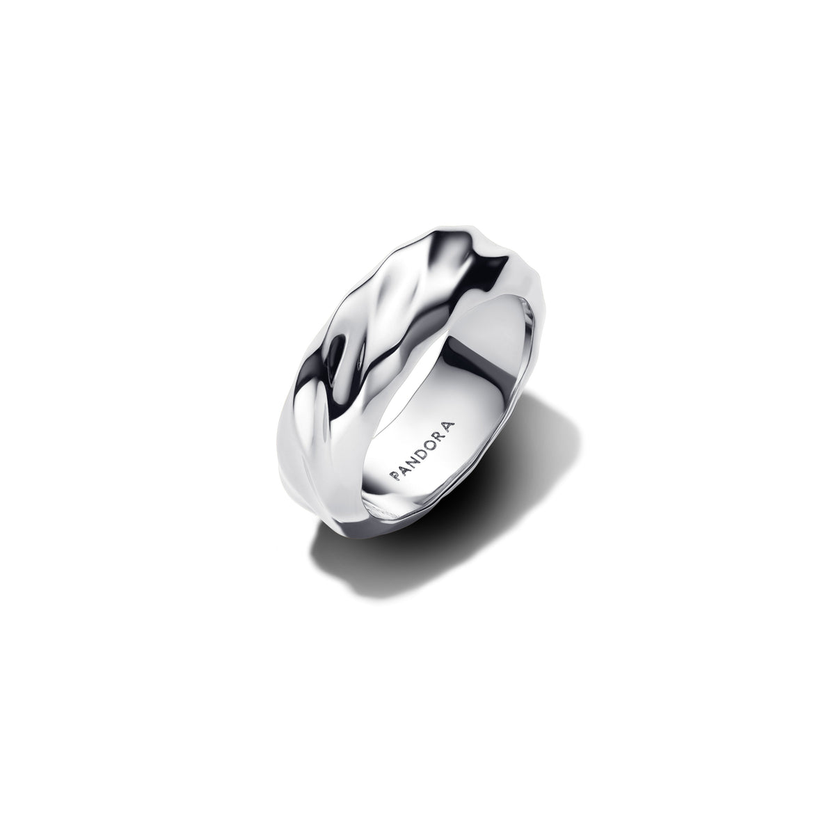 Ring – Sterling Silver – Rippled Wide Band