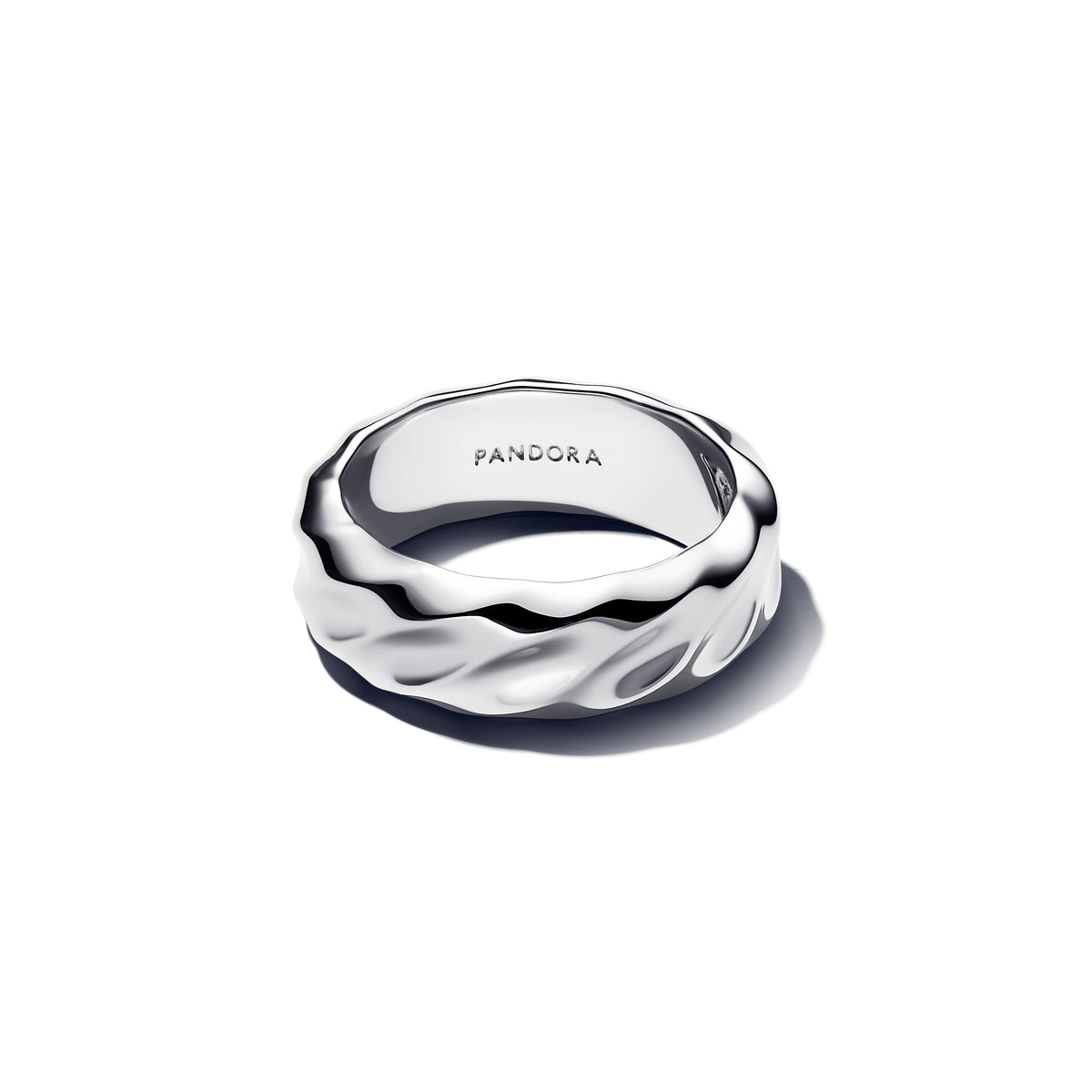 Ring – Sterling Silver – Rippled Wide Band