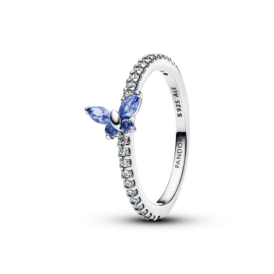 Ring – Sterling Silver – Sparkling Butterfly