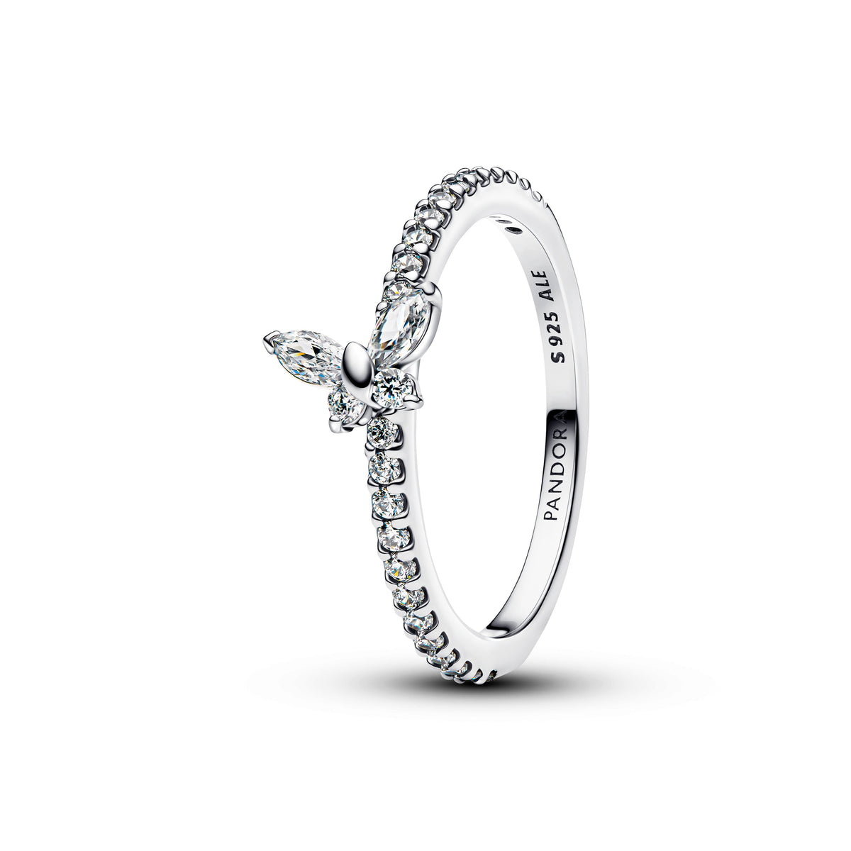 Ring – Sterling Silver – Sparkling Butterfly
