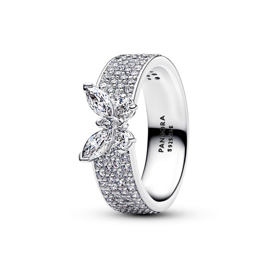 Ring – Sterling Silver – Sparkling Butterfly Bold