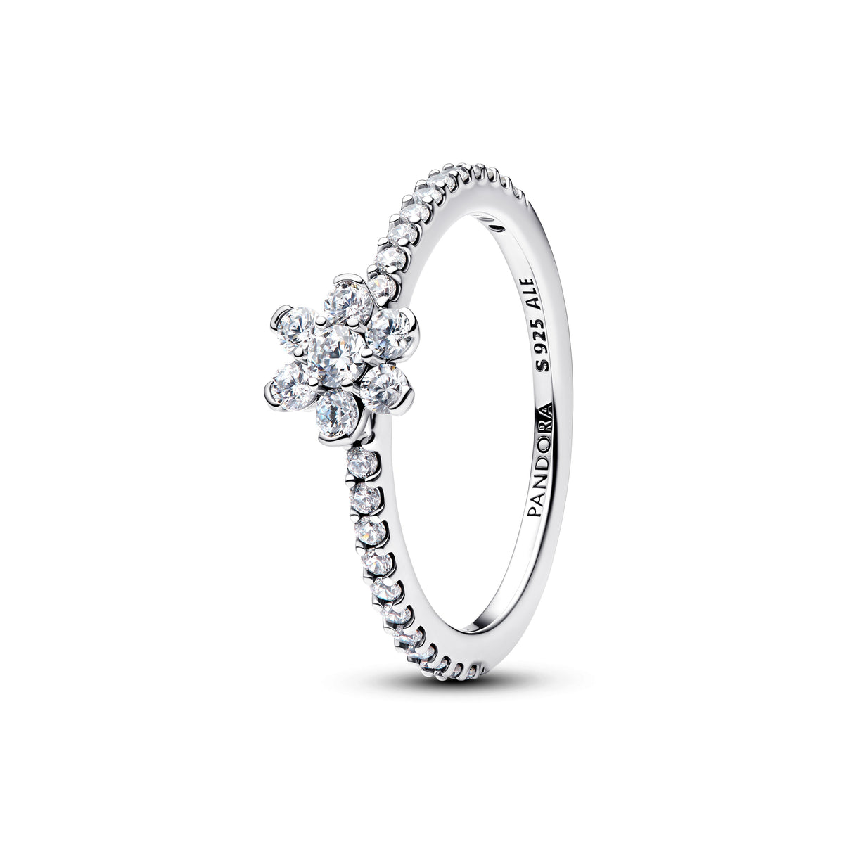 Ring – Sterling Silver – Sparkling Flower