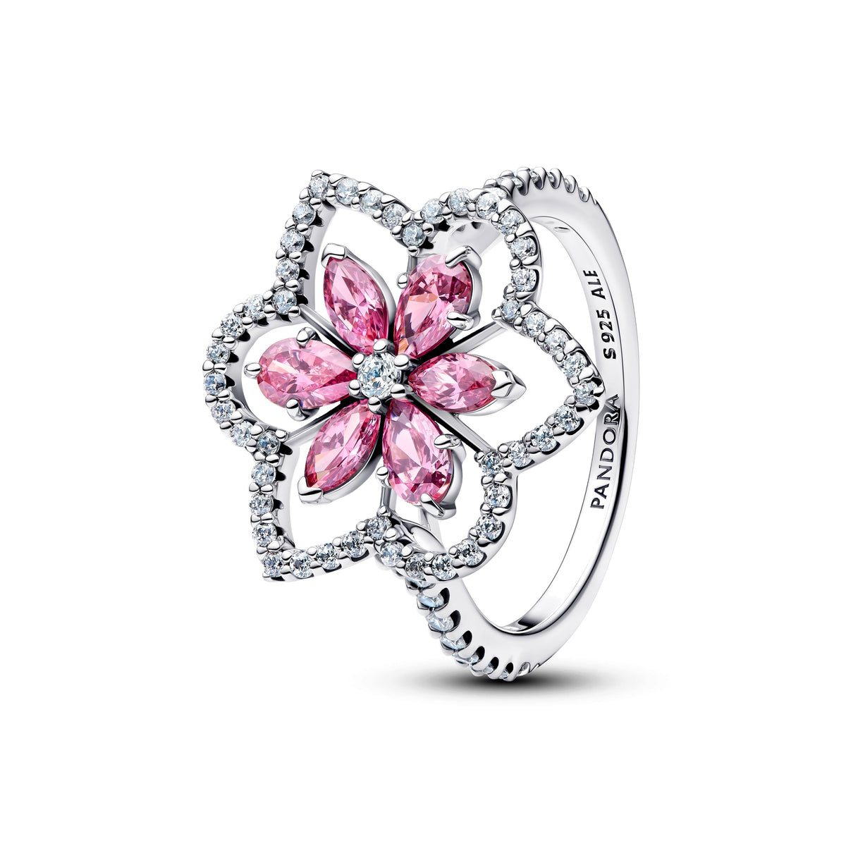 Ring – Sterling Silver – Double Flower Cocktail