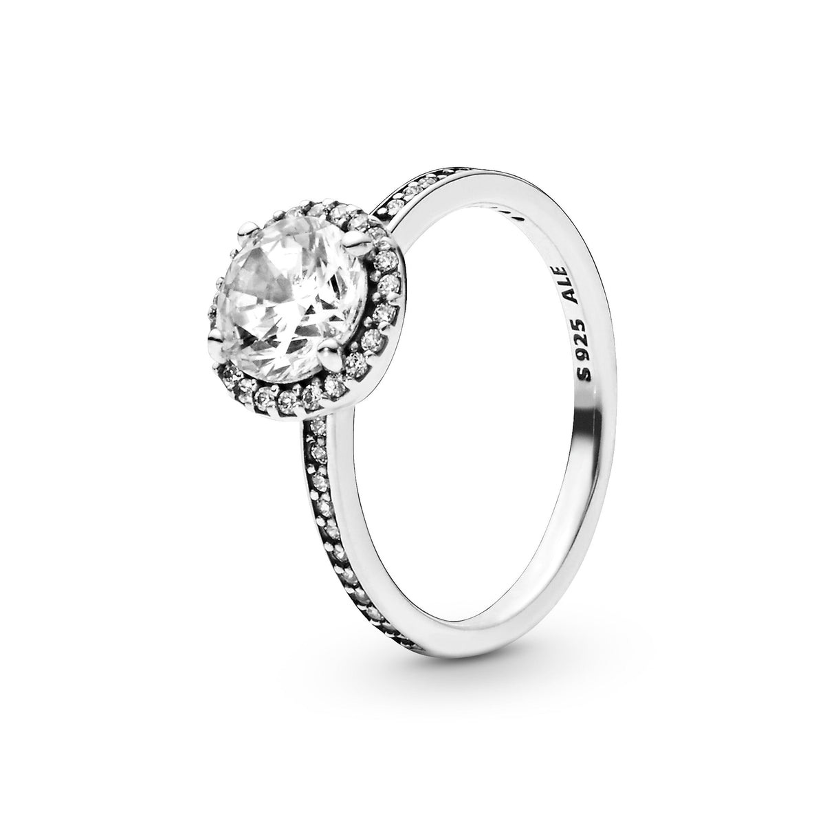 Ring – Sterling Silver – Round Sparkle Halo