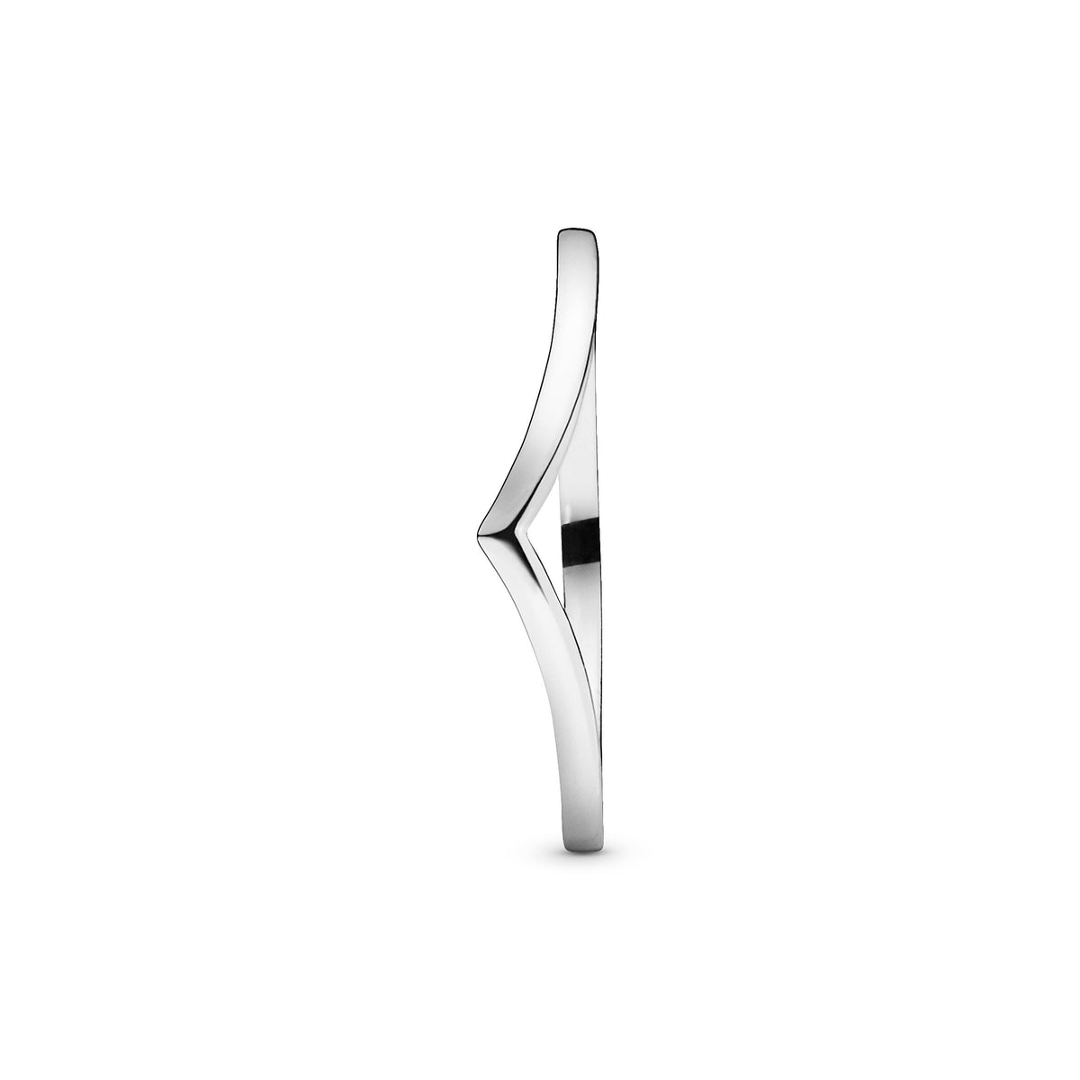 Ring – Sterling Silver – Polished Wishbone