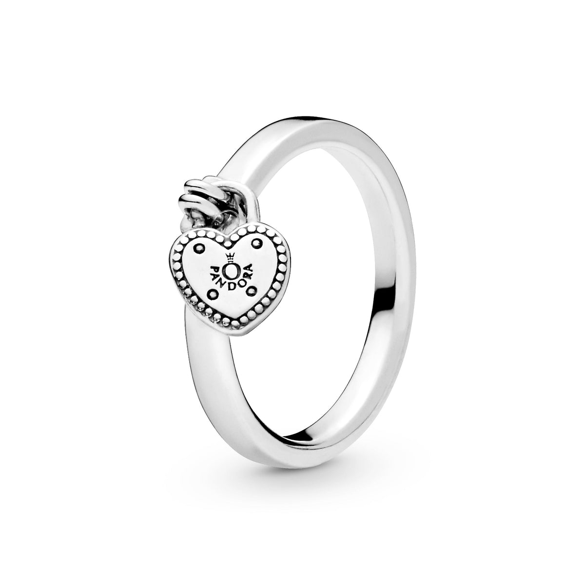 Ring – Sterling Silver – Heart-Shaped Padlock