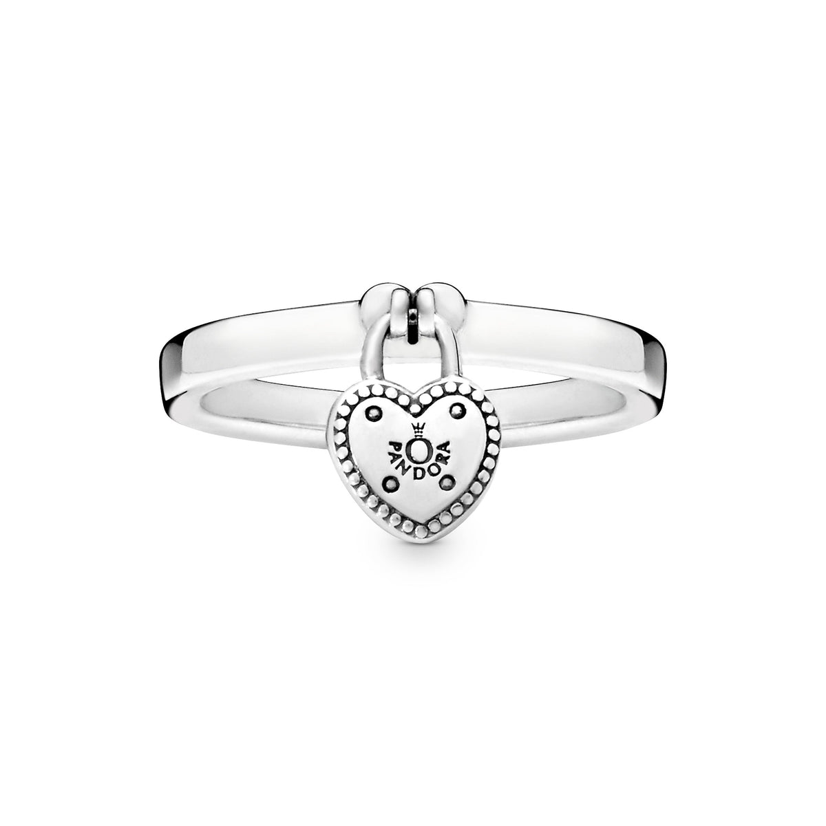 Ring – Sterling Silver – Heart-Shaped Padlock