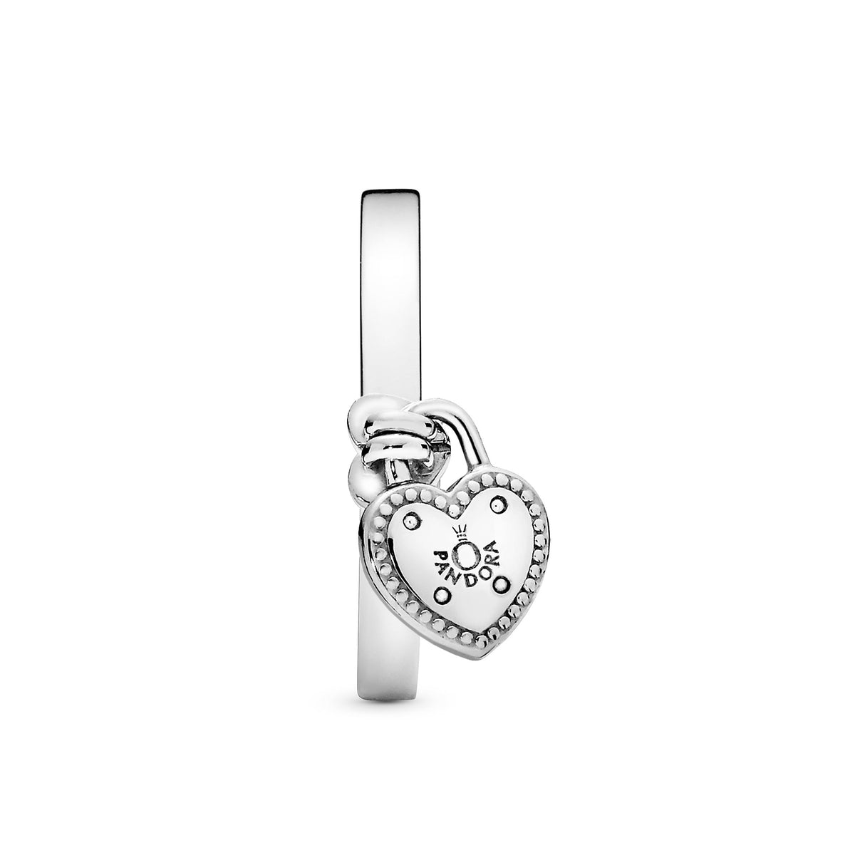 Ring – Sterling Silver – Heart-Shaped Padlock