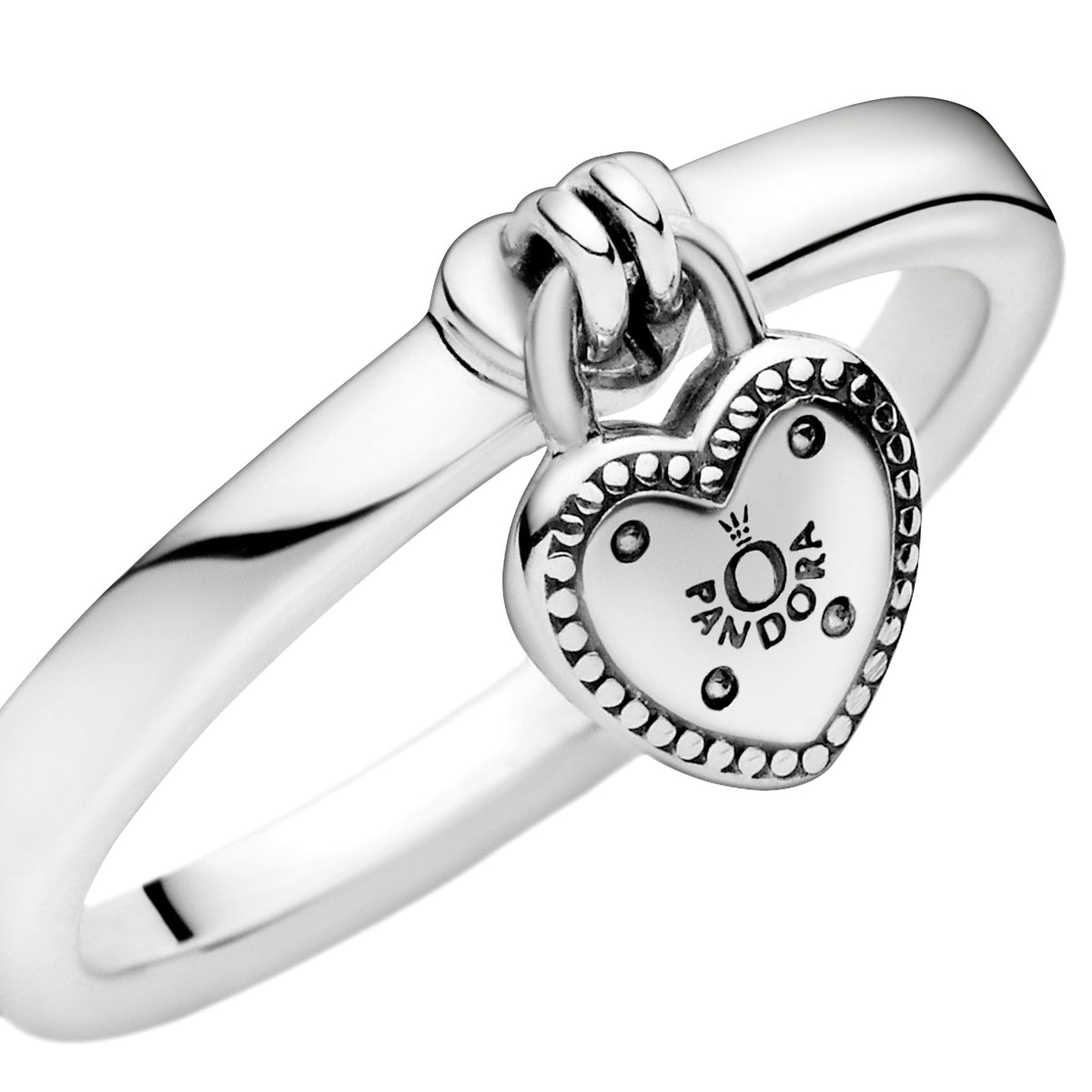Ring – Sterling Silver – Heart-Shaped Padlock